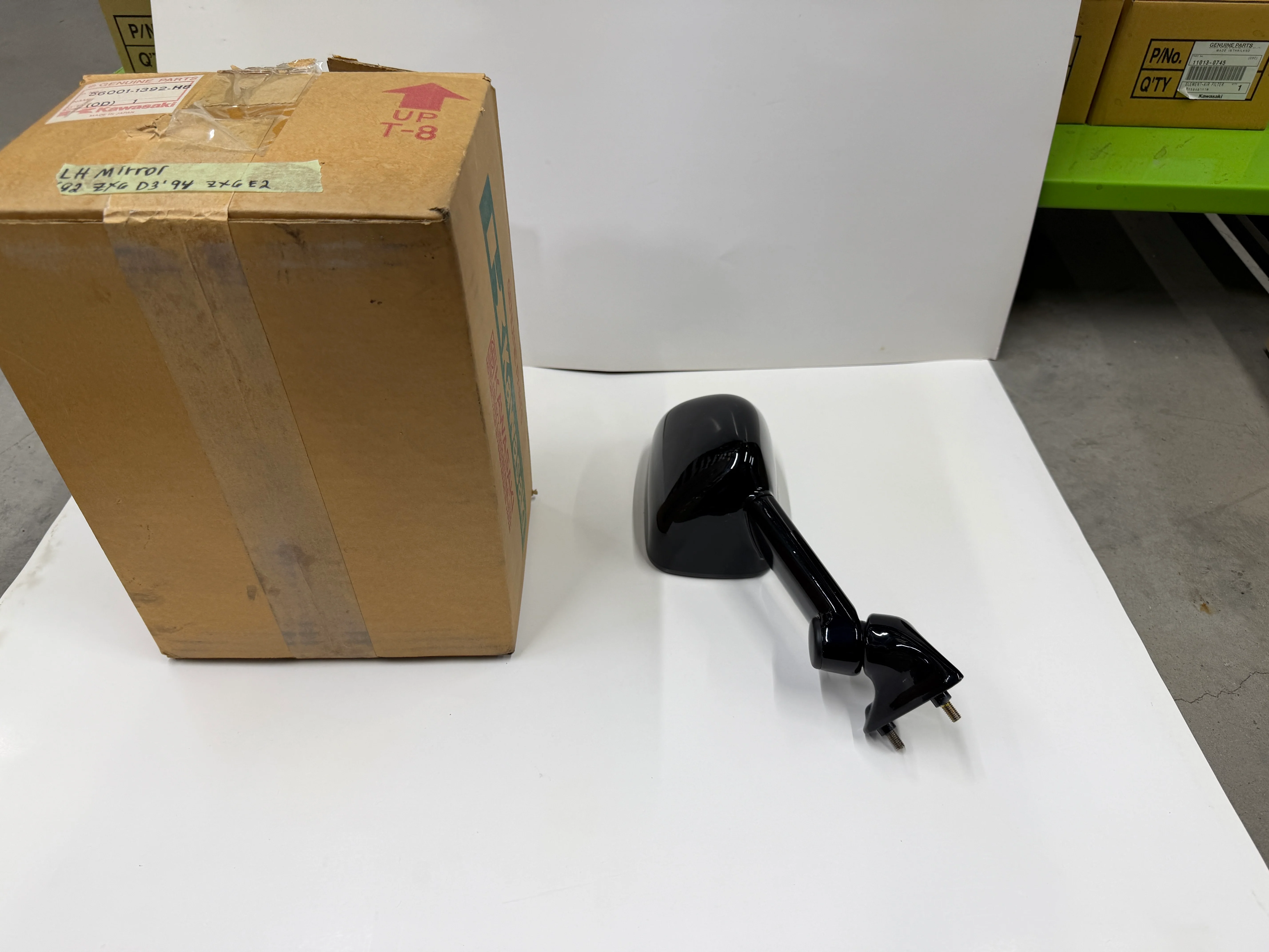 1991 Kawasaki ZX6D ZX 6D OEM Mirror Left hand 56001-1392-H8