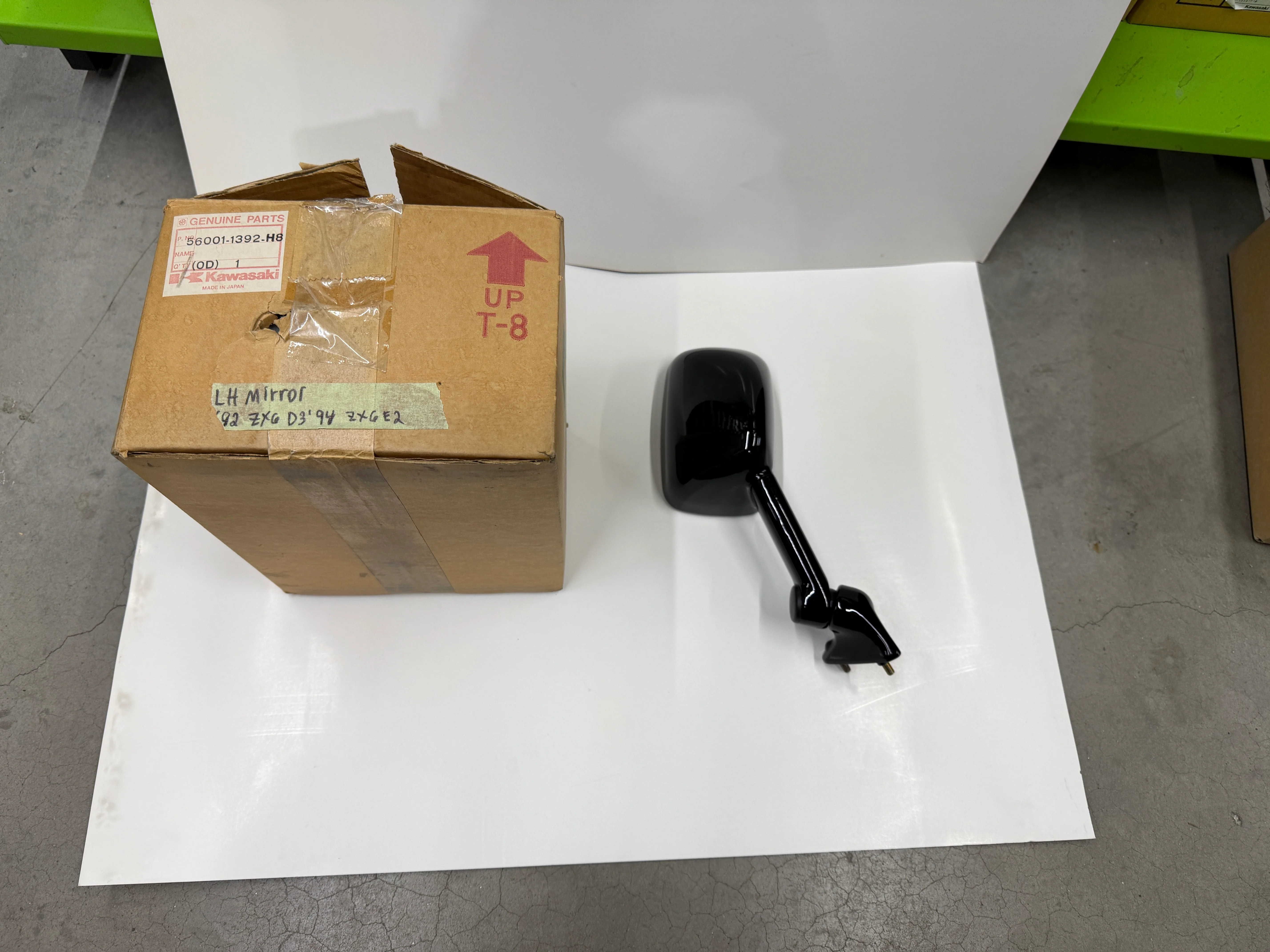 1991 Kawasaki ZX6D ZX 6D OEM Mirror Left hand 56001-1392-H8 - Image 2